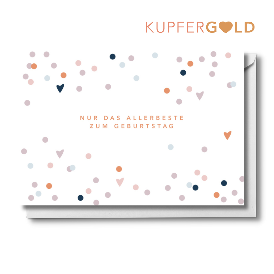 Kupfergold Doppelkarte - Das Allerbeste