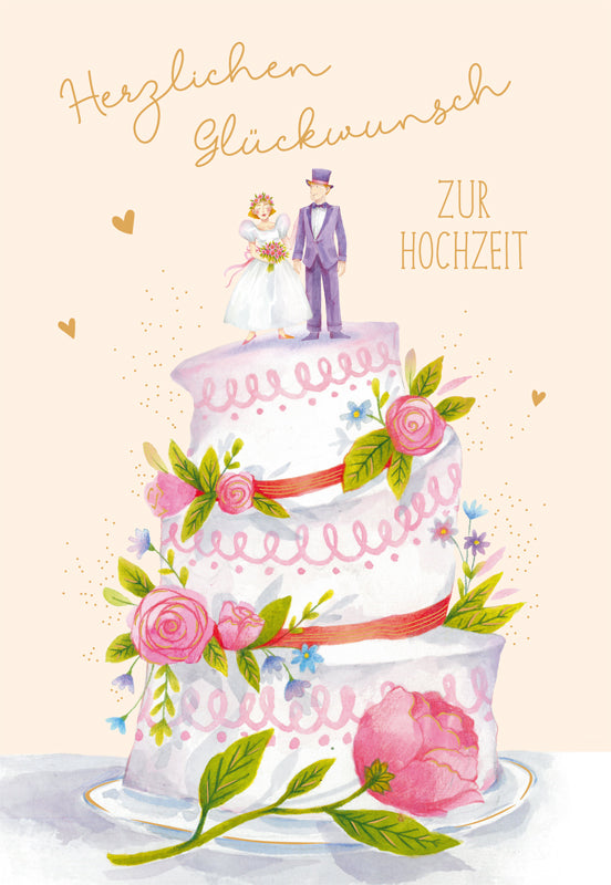 Hochzeitstorte Doppelkarte