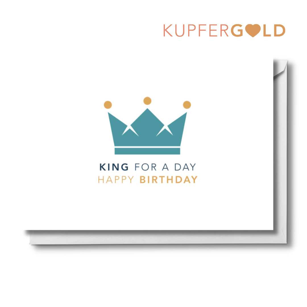 Kupfergold Doppelkarte - Krone