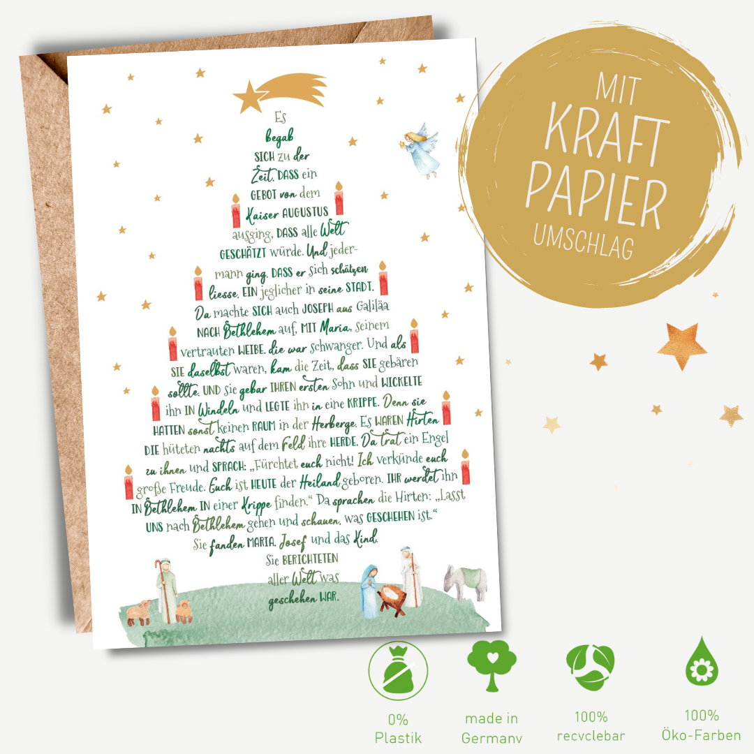 Green Karma XMAS Doppelkarte - Die Weihnachtsgeschichte
