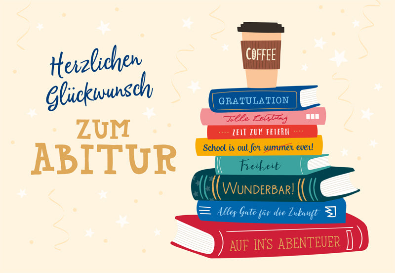 Abitur Buchstapel