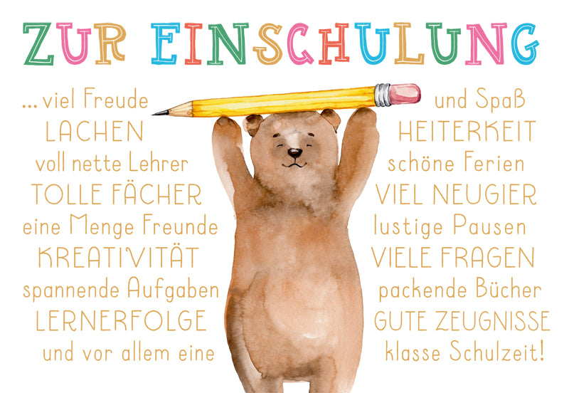 Viele Wünsche zur Einschulung