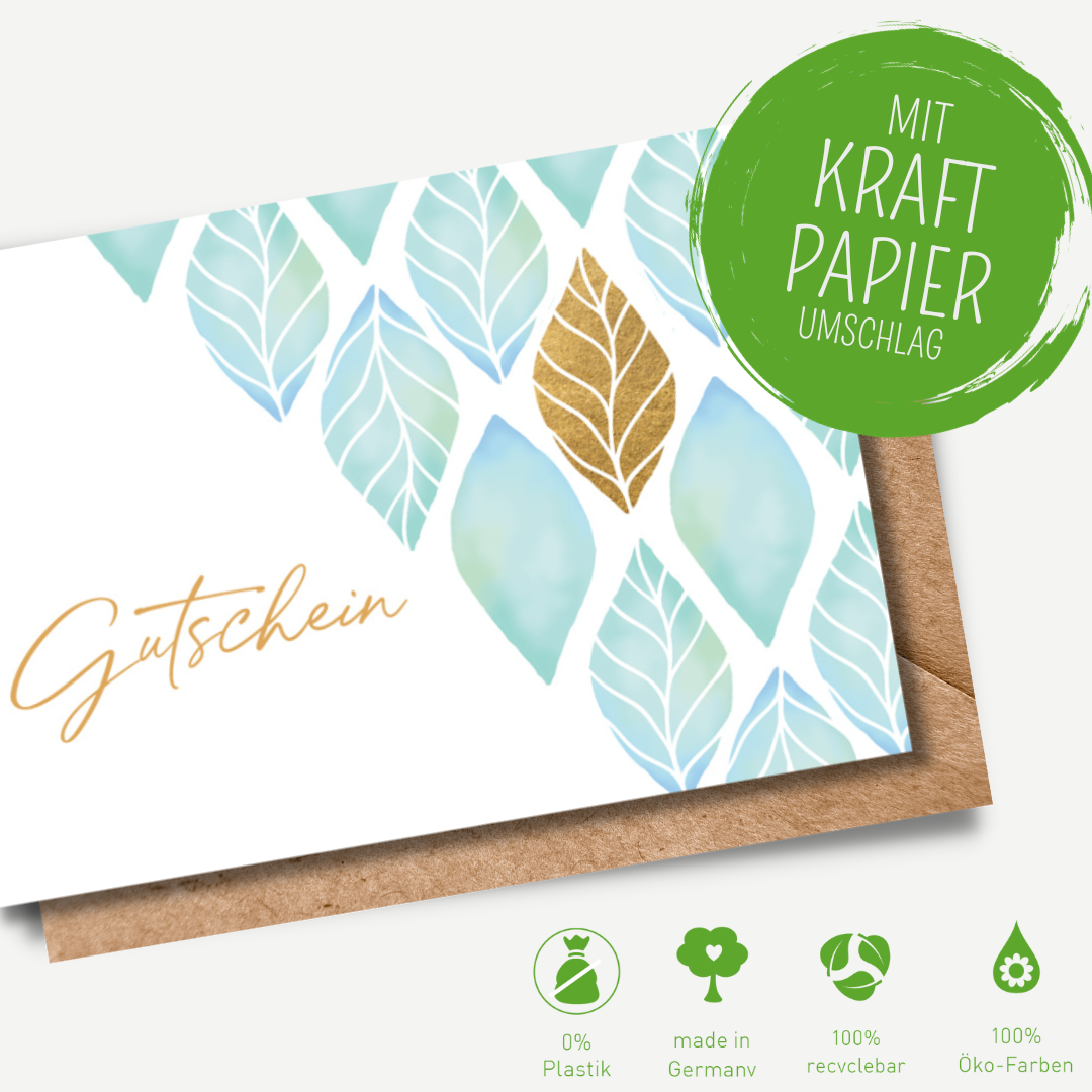 Green Karma Doppelkarte - Das goldene Blatt