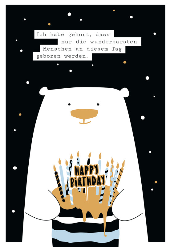 Edelschwarz Doppelkarte - Wunderbär