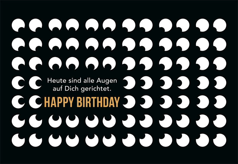 Edelschwarz Doppelkarte - Alle Augen auf Dich!