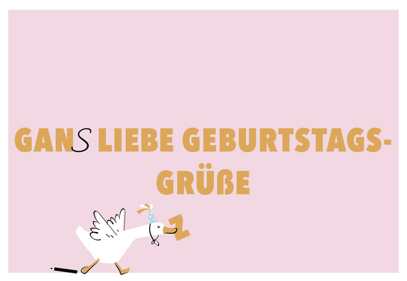 Edelschwarz Doppelkarte - Gans schnell weg