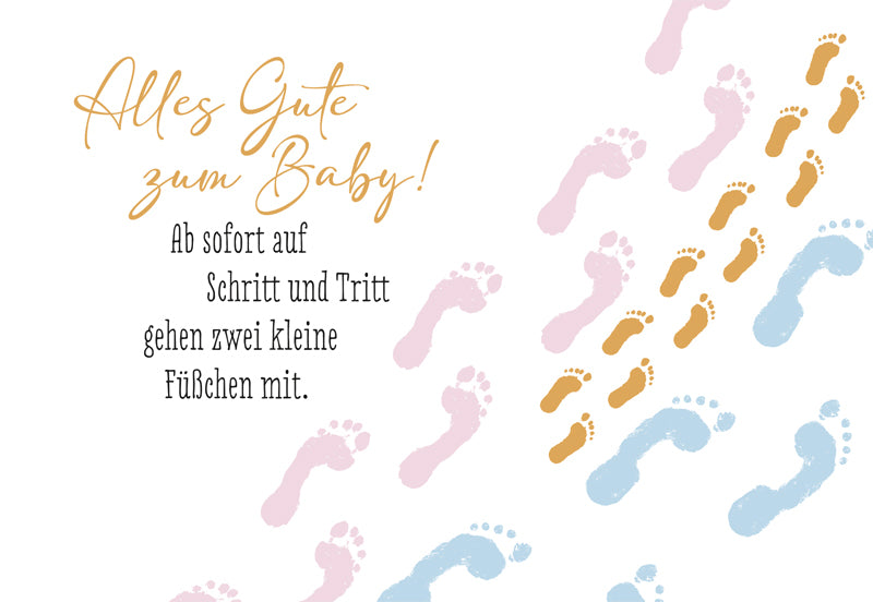 Edelschwarz Doppelkarte - Kleine Schritte