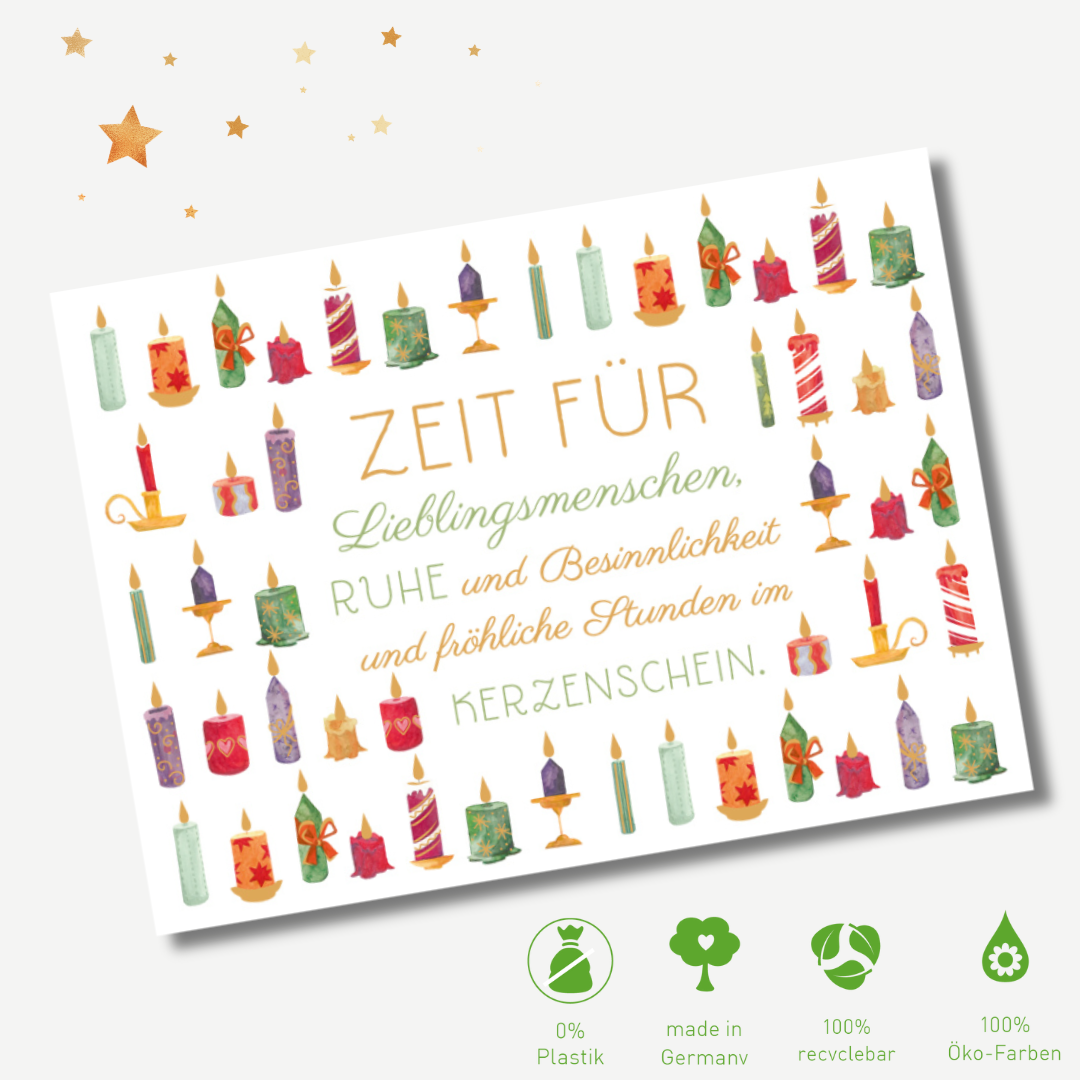Green Karma XMAS Postkarte - Zeit für Lieblingsmenschen