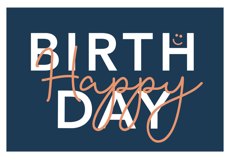Kupfergold Doppelkarte - HAPPY BIRTHDAY