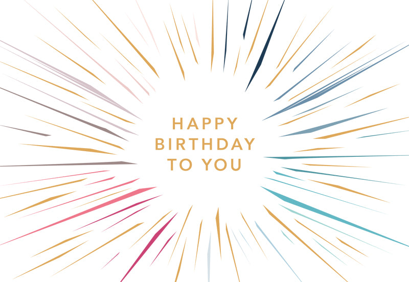Kupfergold Doppelkarte - Happy Birthday