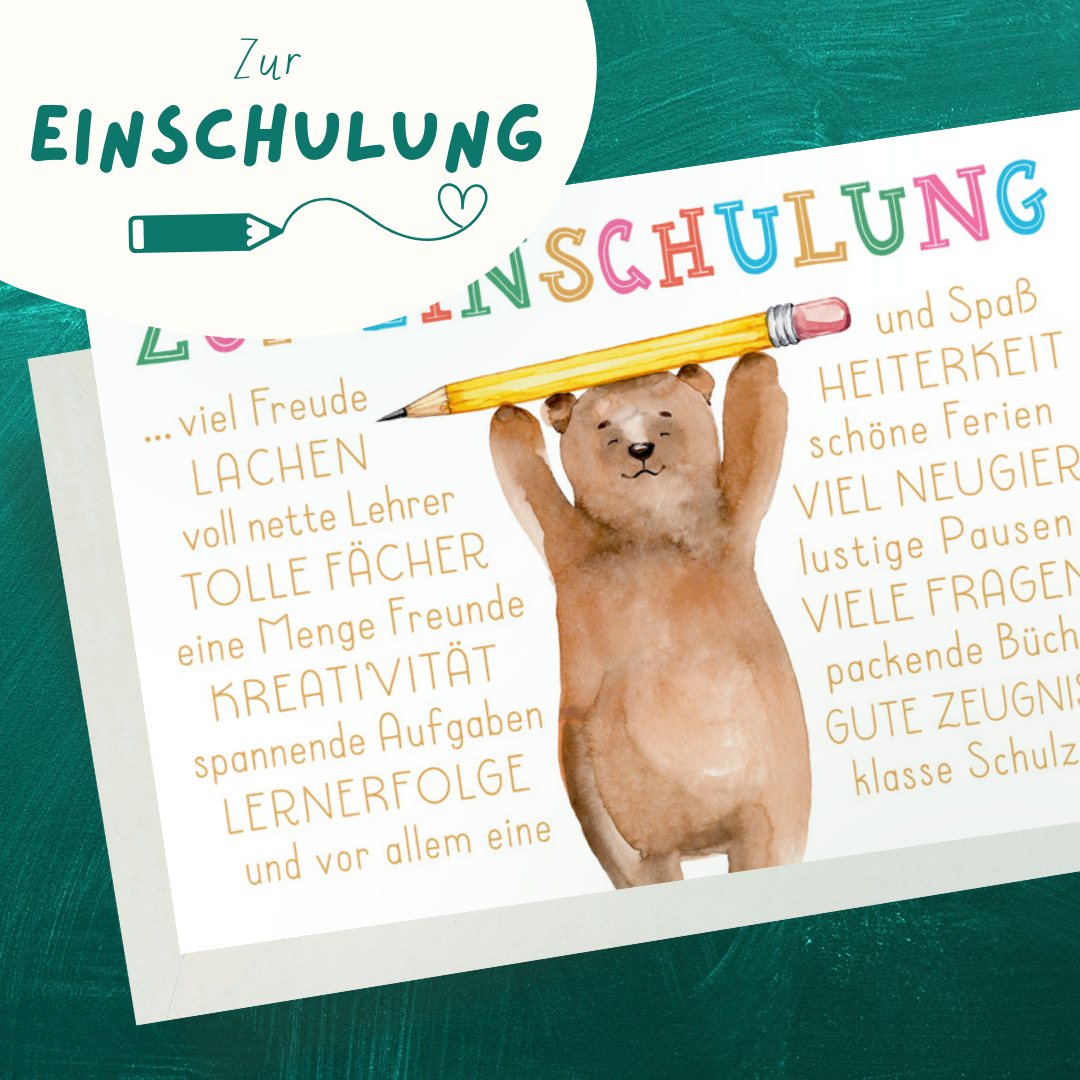 Viele Wünsche zur Einschulung