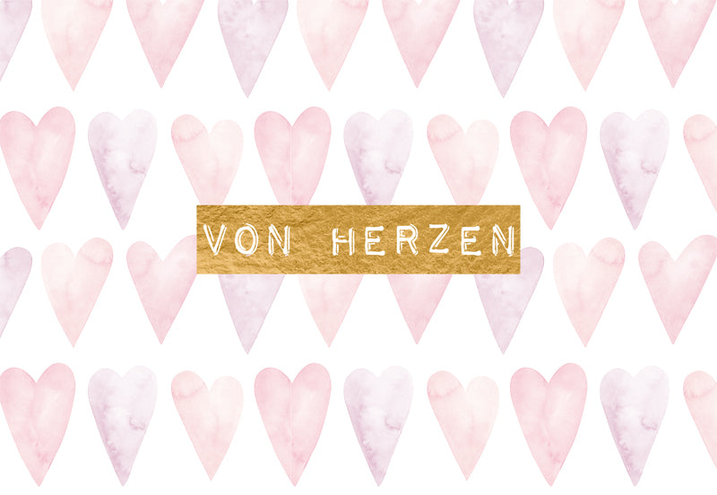 Green Karma Doppelkarte - Herz an Herz