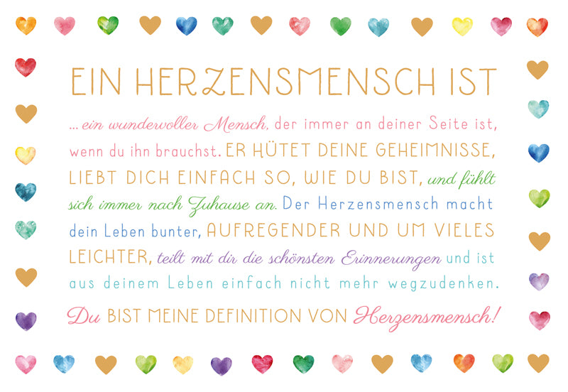 Green Karma Doppelkarte - Ein Herzensmensch ist ...