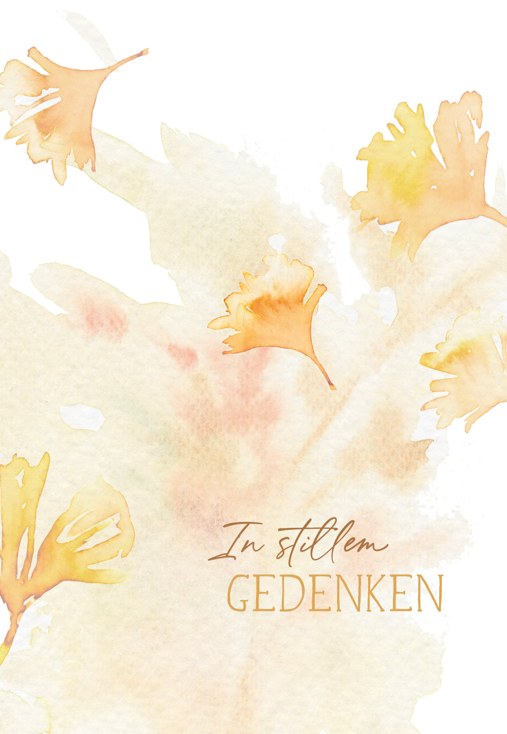 Green Karma Doppelkarte - Ginkgoblätter