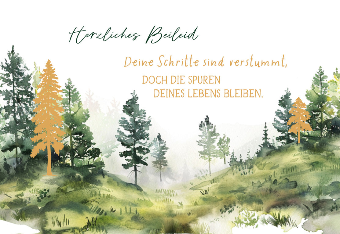 Green Karma Doppelkarte - Lichtung im Wald