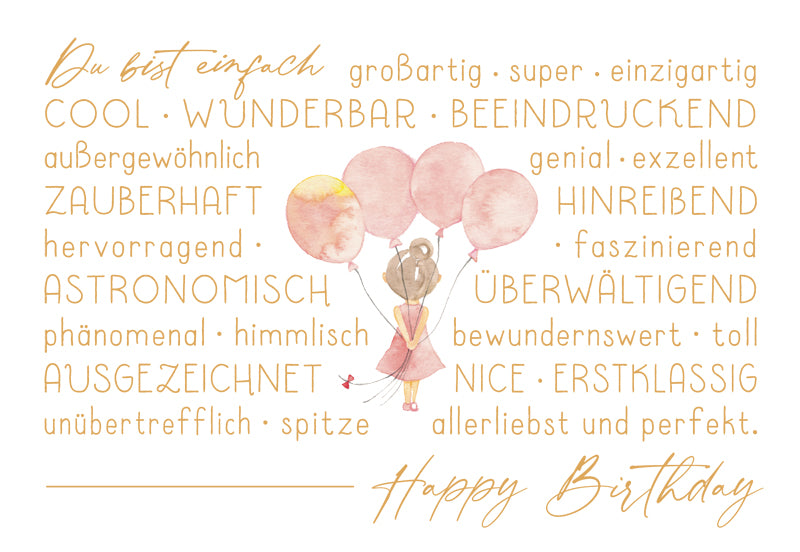 Green Karma Doppelkarte - Einzigartige Ballons