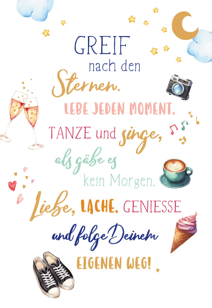 Green Karma Doppelkarte - Greif nach den Sternen