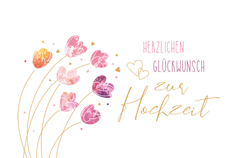 Green Karma Doppelkarte - Hochzeitsblumen