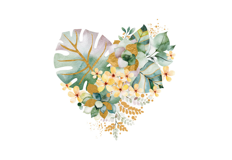 Green Karma Doppelkarte - Pflanzenherz