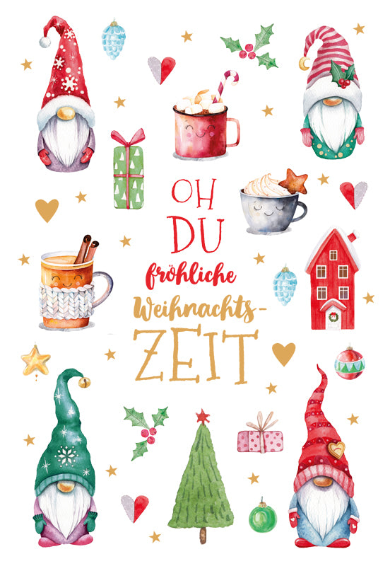 Green Karma XMAS Doppelkarte - Weihnachtswichtel