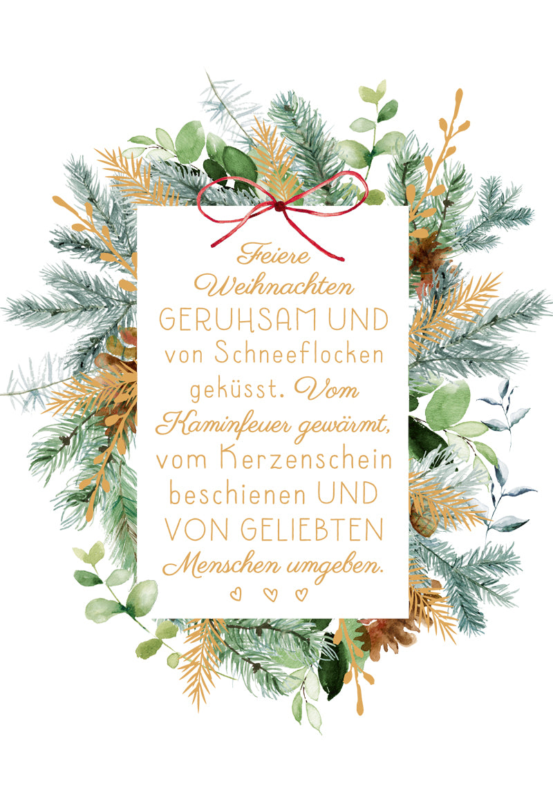 Green Karma XMAS Doppelkarte - Feiere Weihnachten