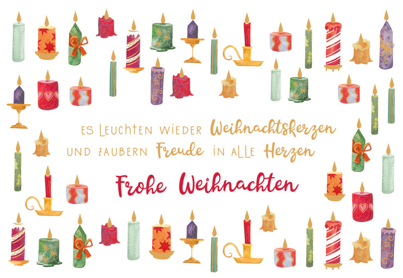 Green Karma XMAS Doppelkarte - Viele Weihnachtskerzen