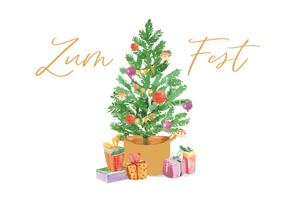 Green Karma XMAS Midikarte - Kleine Weihnachtstanne mit Geschenken