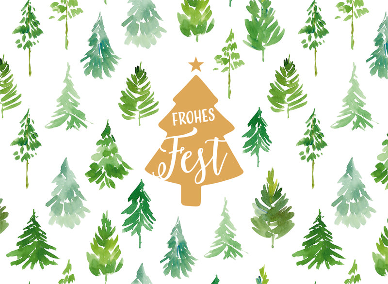 Green Karma XMAS Postkarte - Im Tannenwald