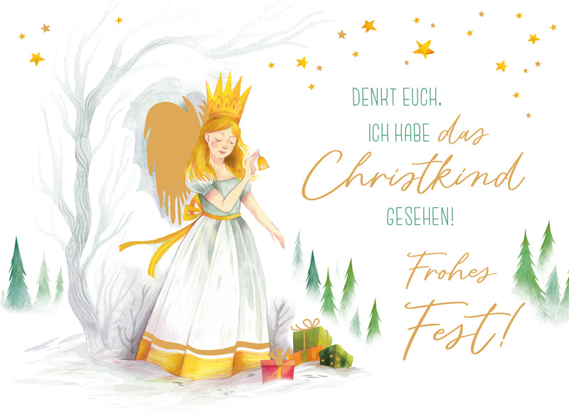Green Karma XMAS Postkarte - Das Christkind