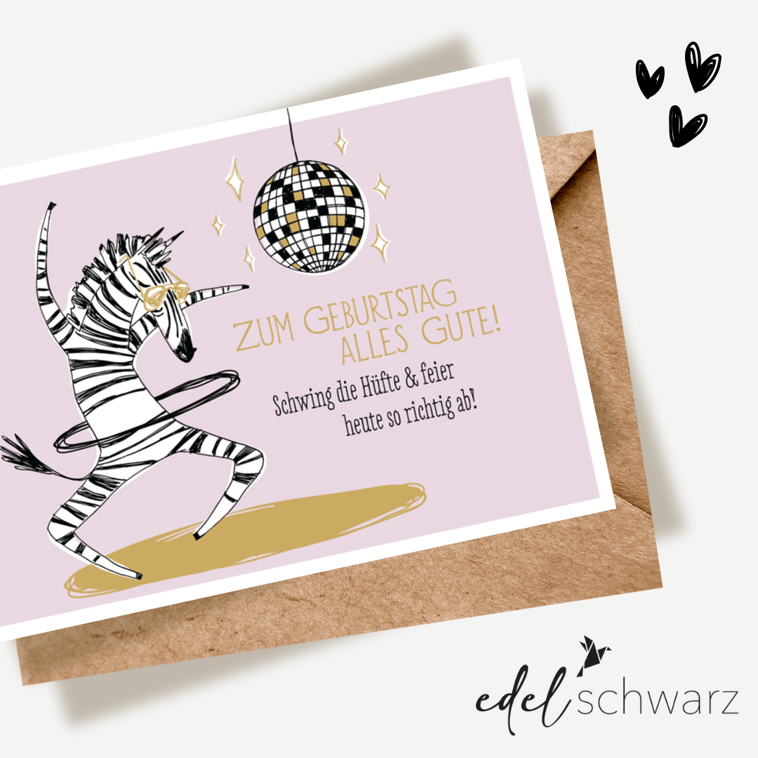 Edelschwarz Doppelkarte - Hüftschwung