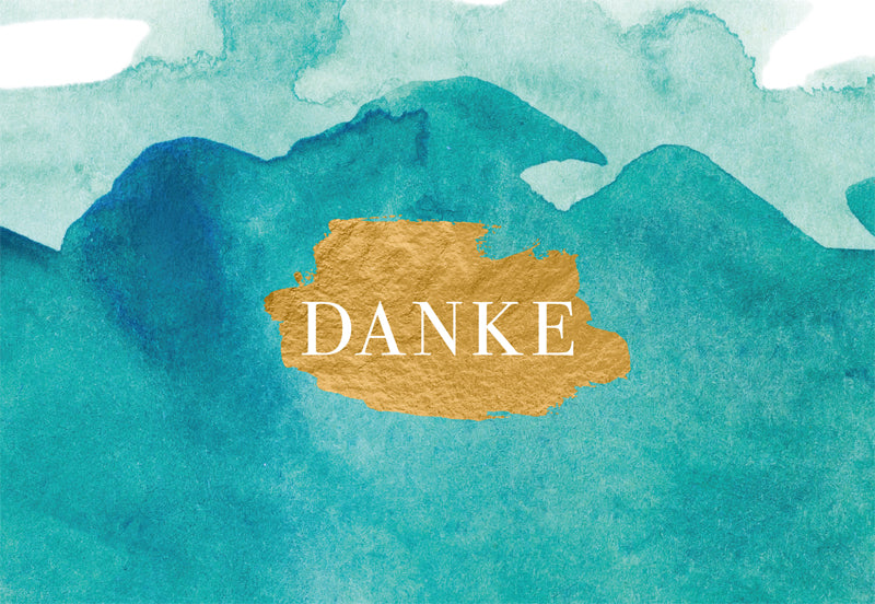 Green Karma Doppelkarte - Goldiges Danke