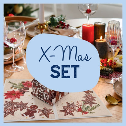 4er Pop-Up Karten-Set 