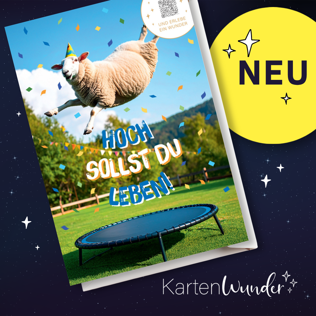 KartenWunder - Hüpfendes Schaf