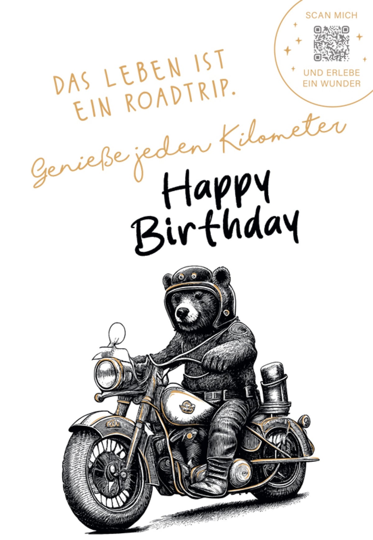 KartenWunder - Bär auf Motorrad