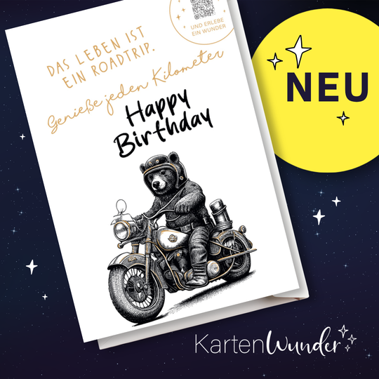 KartenWunder - Bär auf Motorrad