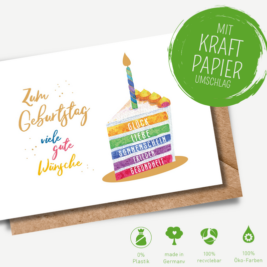 Green Karma Doppelkarte - Es gibt Torte!