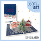 4er Pop-Up Karten-Set "Fröhliche Weihnachten"