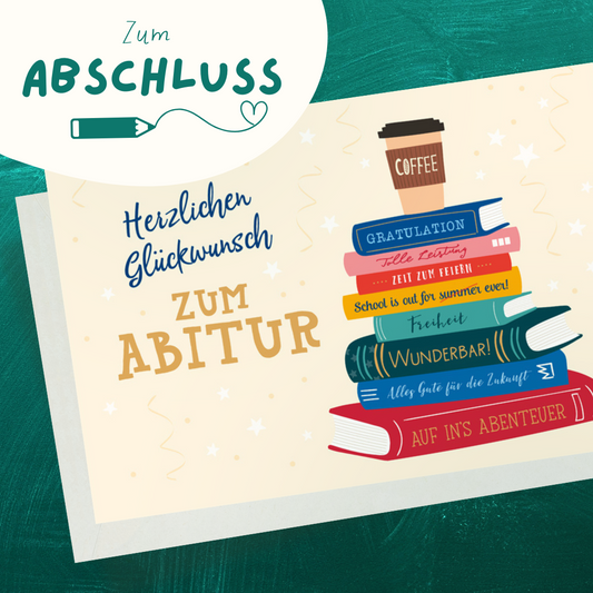 Abitur Buchstapel