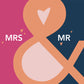 Kupfergold Doppelkarte - Mrs & Mr