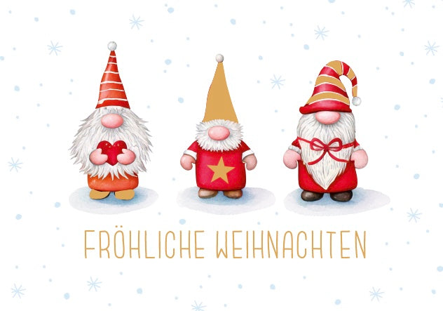 Green Karma XMAS Midikarte - Drei Weihnachtswichtel
