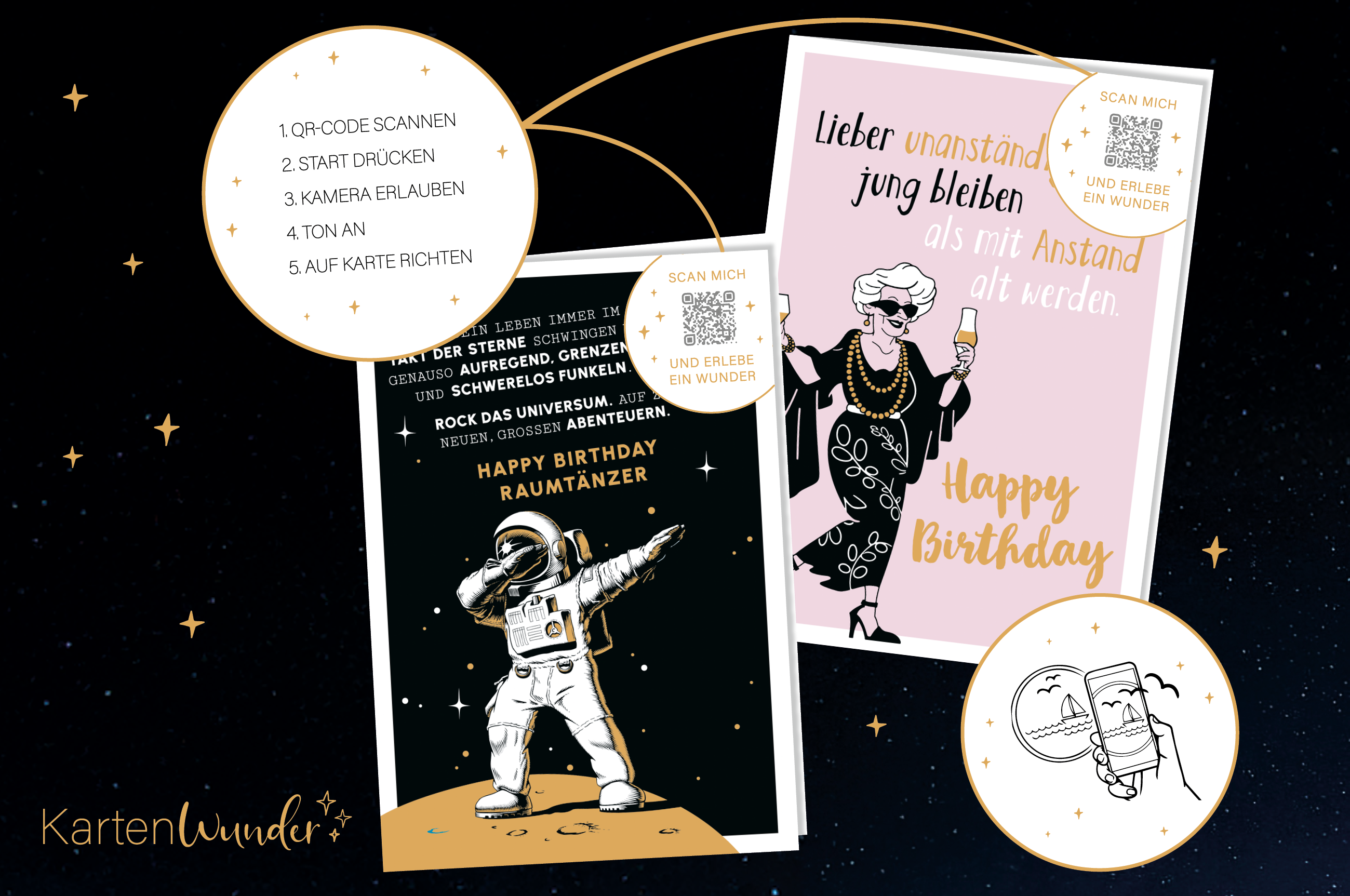 KartenWunder Set - Happy magical Birthday!