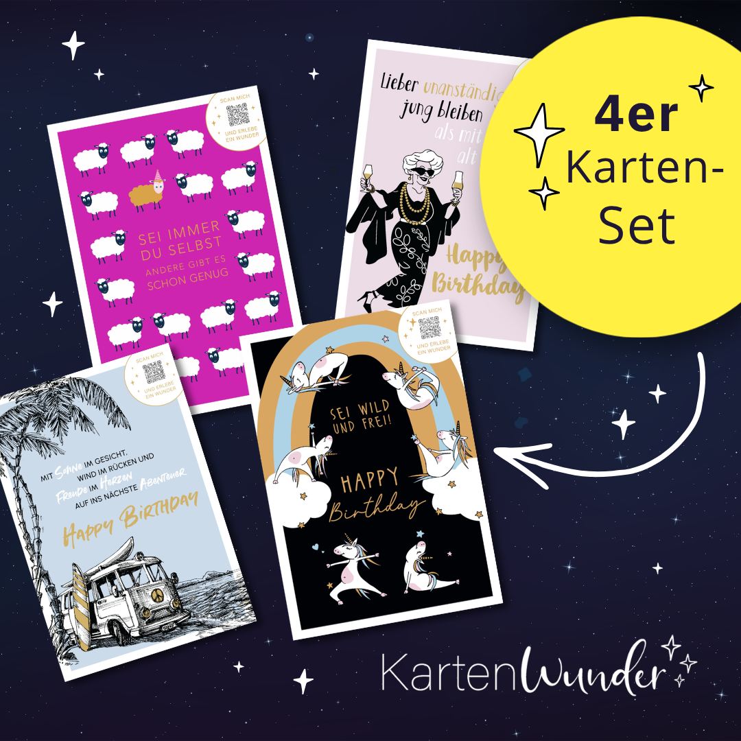 4er KartenWunder Set - Für Sie
