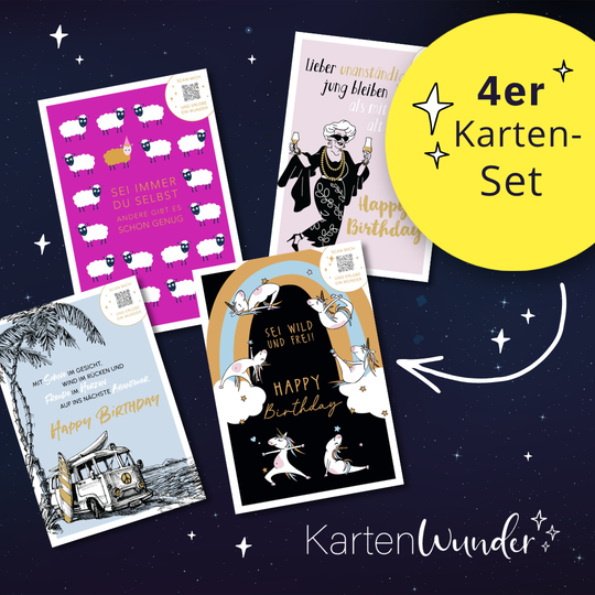 4er KartenWunder Set - Für Sie