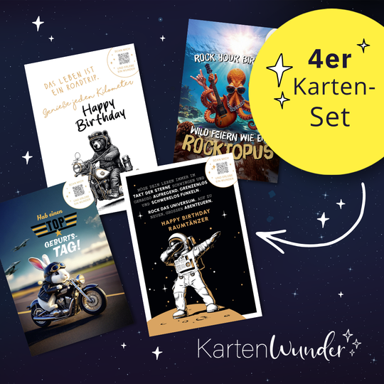4er KartenWunder Set - Für Ihn