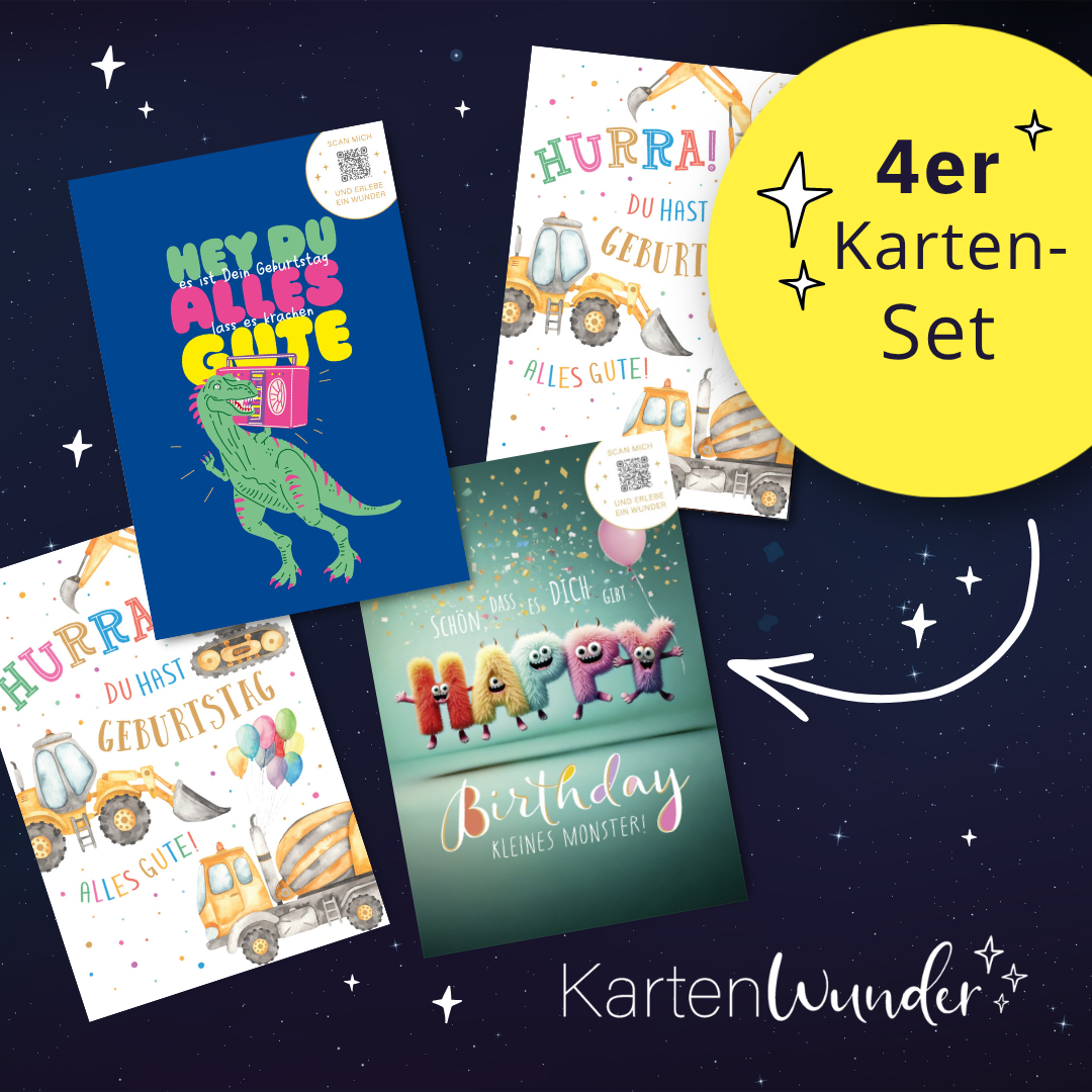 4er KartenWunder Set - Großer Spaß für die Kleinen