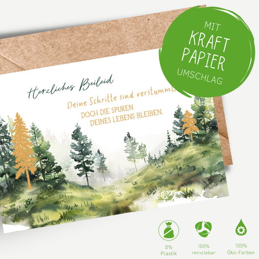 Green Karma Doppelkarte - Lichtung im Wald