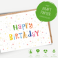 Green Karma Doppelkarte - Typo happy birthday