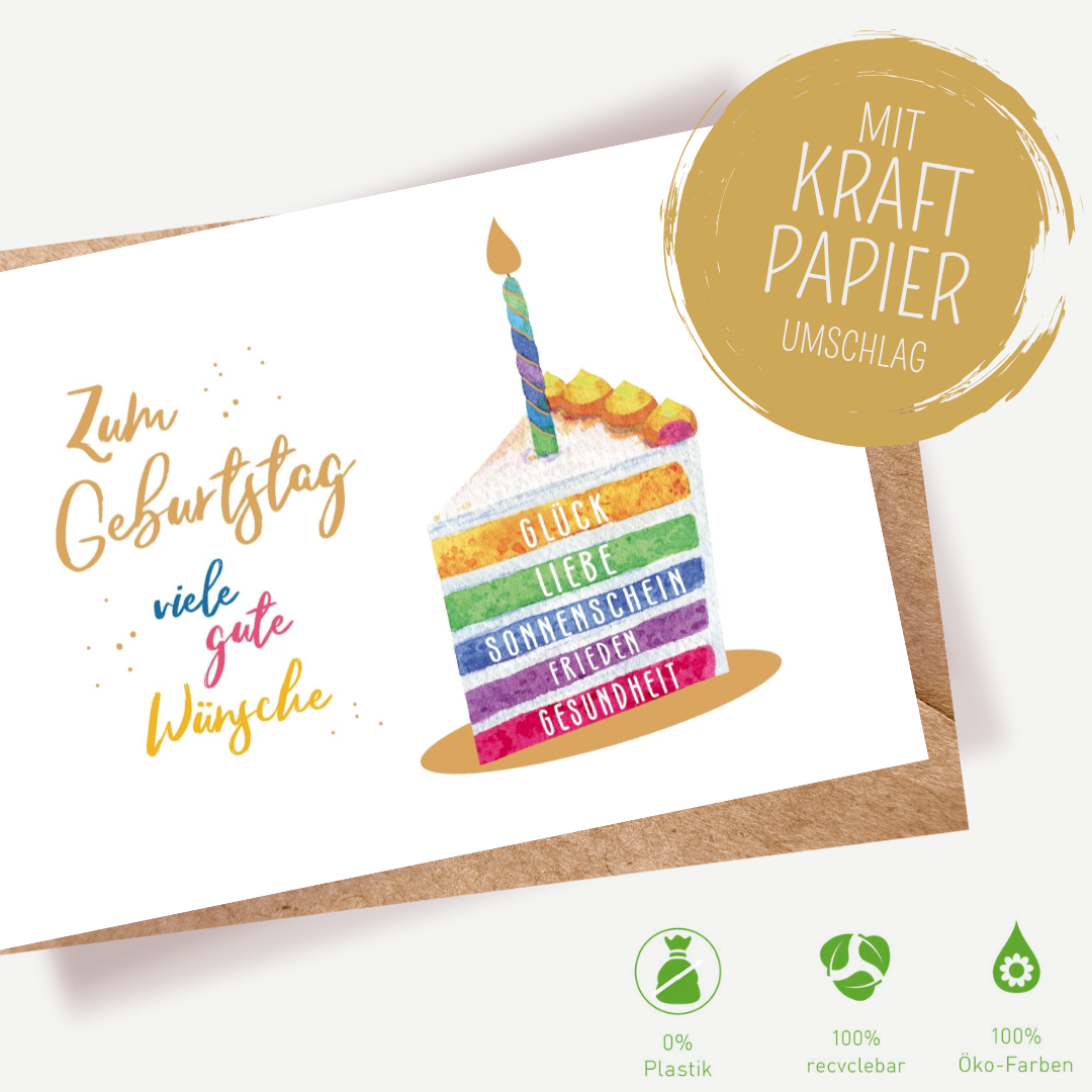 Green Karma Doppelkarte - Es gibt Torte!