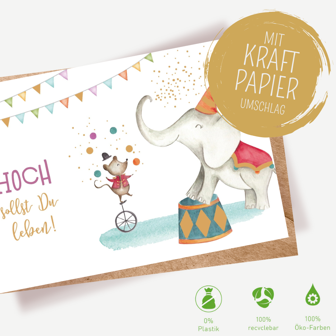 Green Karma Doppelkarte - Zirkus Trallalla