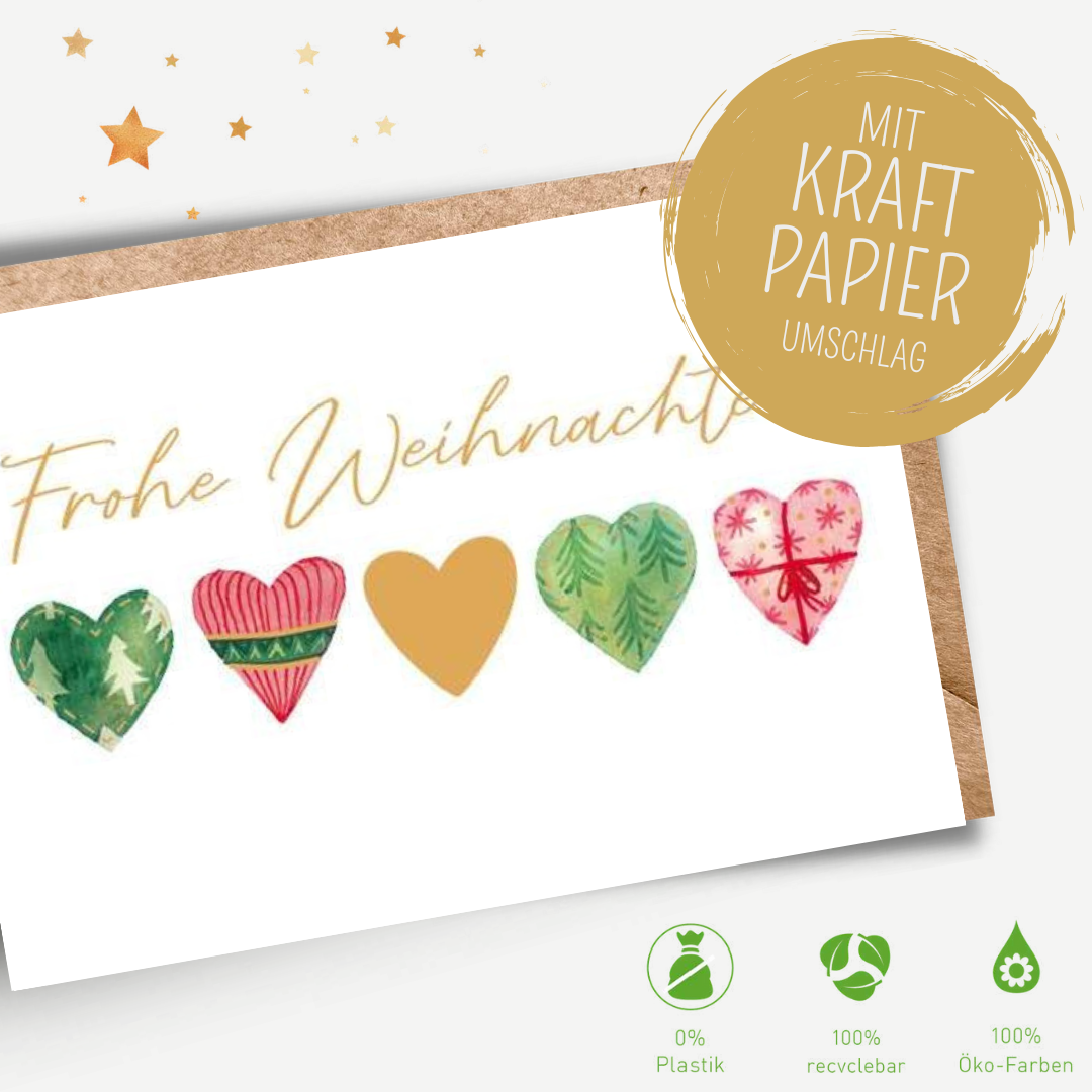 4er X-MAS Midikarten-Set: Familienzeit